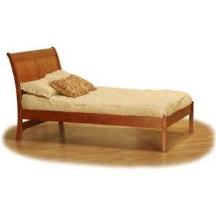   Bordeaux Simple Platform Bed   FULL SIZE   Antique Walnut 