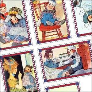 RAGGEDY ANN and ANDY Fridge Magnets Set 6 DIFF  