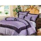 Bed in a Bag Jacquard Light Purple Floral 7PC Comforter Set Bed in a 