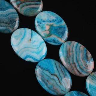  18x25MM Blue Crazy Lace Agate Oval Gemstone Loose Beads Strand 15.5L