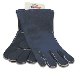 NEW US FORGE 400 WELDING GLOVES LINED LEATHER, BLUE  