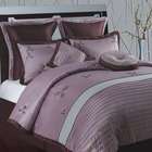 DR International Splendor Emb 8 Piece Comforter Set in Purple / Plum 