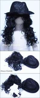 3pc Halloween Michael Jackson Hair Wig Hat Glove HA26  