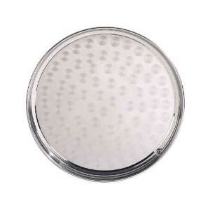   Stainless Steel Round Tray, Circle Center, 24 Dia.