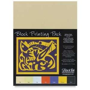  Black Ink Block Printing Packs   9 times; 12, 7 Color, Pkg 