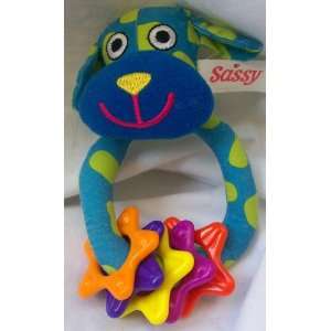  Sassy Blue Puppy Baby Rattle Toy Toys & Games