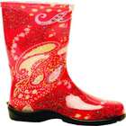 Sloggers 5004RD10 Womens Waterproof Rain Boots   Red Paisley   Size 10