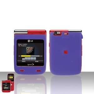 Fit LG Mystique Hard Cover Phone Case Purple Rubberized  