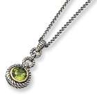   Adviser necklaces Sterling Silver/Gold plated Peridot 18in Necklace