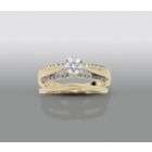 David Tutera 1/4 cttw Certified Diamond Bridal Set 10Kt Yellow Gold