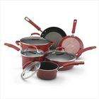 Rachael Ray Quality 10pc Cookware Set  Porcelain Enamel (Red) By 