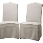    Coralie Beige Linen Slipcover Effect Dining Chairs (Set of 2