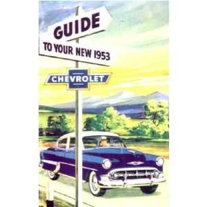 1953 CHEVROLET CORVETTE Owners Manual User Guide