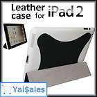 NEW BLACK iPad 2 Slim Smart Leather Case and Hard Cover
