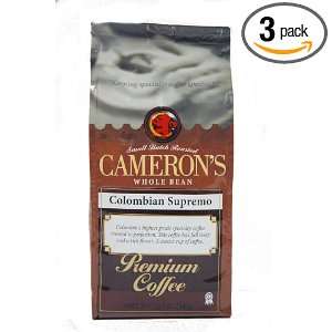 Camerons Colombian Supremo Whole Bean Coffee, 12 Ounce Bags (Pack of 