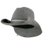 e4Hats Sparkled Straw Cowboy Hat   Black White