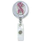 Jewelry Adviser Gifts Pink Ribbon Crystal Badge Holder
