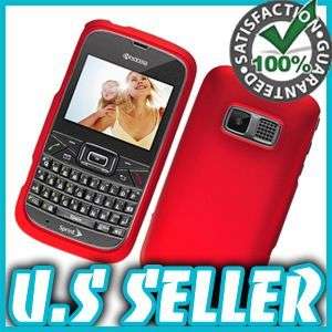 RUBBER RED HARD CASE FOR KYOCERA BRIO S3015 PROTECTOR SNAP COVER 
