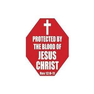   Sticker Protected By The Blood Of Jesus Christ Pack of 6