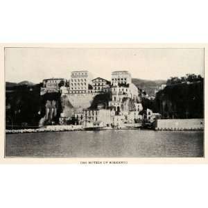  1910 Print Grand Hotel Vittoria Sorrento Mediterranean 
