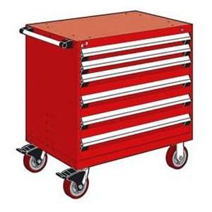   Heavy Duty Mobile Cabinet   36Wx24Dx37 1/2H Red