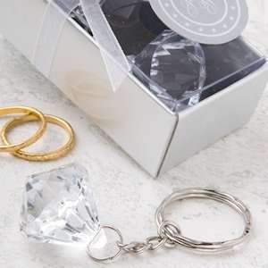 Crystal Clear Diamond Design Keychain Favors: Health 
