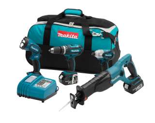 Makita LXT407 Factory Reconditioned 18V LXT 4 Piece Cordless Combo Kit