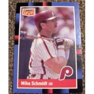   1988 Donruss Mike Schmidt # 4 MLB Baseball MVP Card: Sports & Outdoors