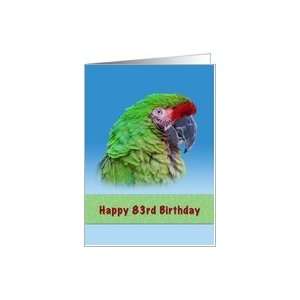  Birthday, 83rd, Green Parrot Card: Toys & Games