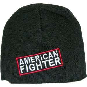  American Fighter Logo Black Beanie Cap