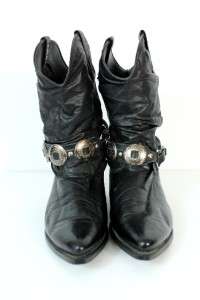  mens black DINGO leather harness motorcycle slouch cowboy boots 