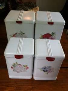 Set of 4 Pretty Cannisters  