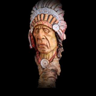 OOAK, Wood Tree Spirit, Carving, Face, Muzzleloader, Native American 