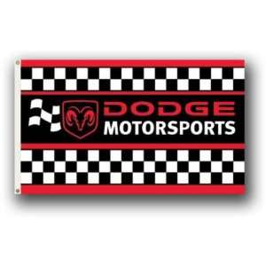   Dodge Motorsports Black/Red Premium Flag: Office Products