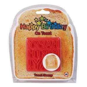 Happy Birthday on Toast Toast Stamp 