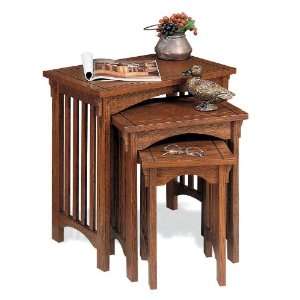  Powell Furniture 359   Mission Oak 3 Piece Nested Tables 
