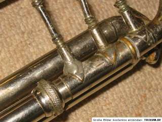 Nice engraved old trumpet in Bb&C? needs repair  