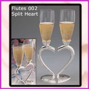 Joined Heart Wedding Toasting Champagne Flutes  Kitchen 