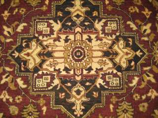   Beige & Black Hand Knotted Wool Oushak Agra Oriental Rug Free Shipping