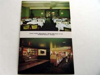 Black Angus Restaurant New York City NY Postcard  