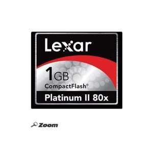  Lexar Platinum II High Speed 1GB Compactflash 80x Card 