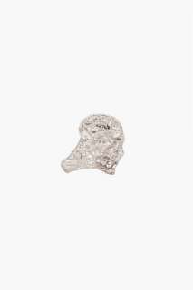 Alexander McQueen filigree skull ring for women  SSENSE