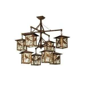  42W Seneca Song Bird 8 Lt Hanging Lantern Chandelier 