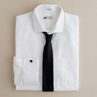 Thomas Mason® fabric spread collar french cuff dress shirt   Thomas 
