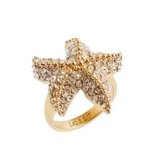 Crystal starfish ring   rings   Womens jewelry   J.Crew