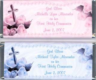 18 ROSES & PEARLS FIRST HOLY COMMUNION CANDY WRAPPERS  