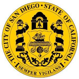  San Diego California City Seal car bumper sticker decal 4 x 