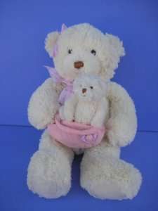   BEAR MAMA W BABY Plush GUND 46520 Soft Stuffed Animal Lovey  