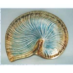  Glass Nautilus Plate w/ Stand