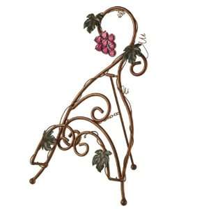   Grapevine Design Iron and Glass Plate Stands 15